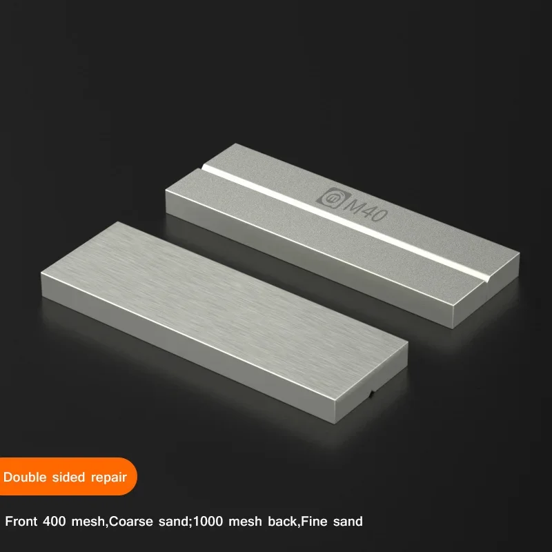 AMAOE M40 Gold Steel Whetstone for Tweezers Correcting Repair Blade Soldering Tips Double Sided Polishing Grinding Tool Repair