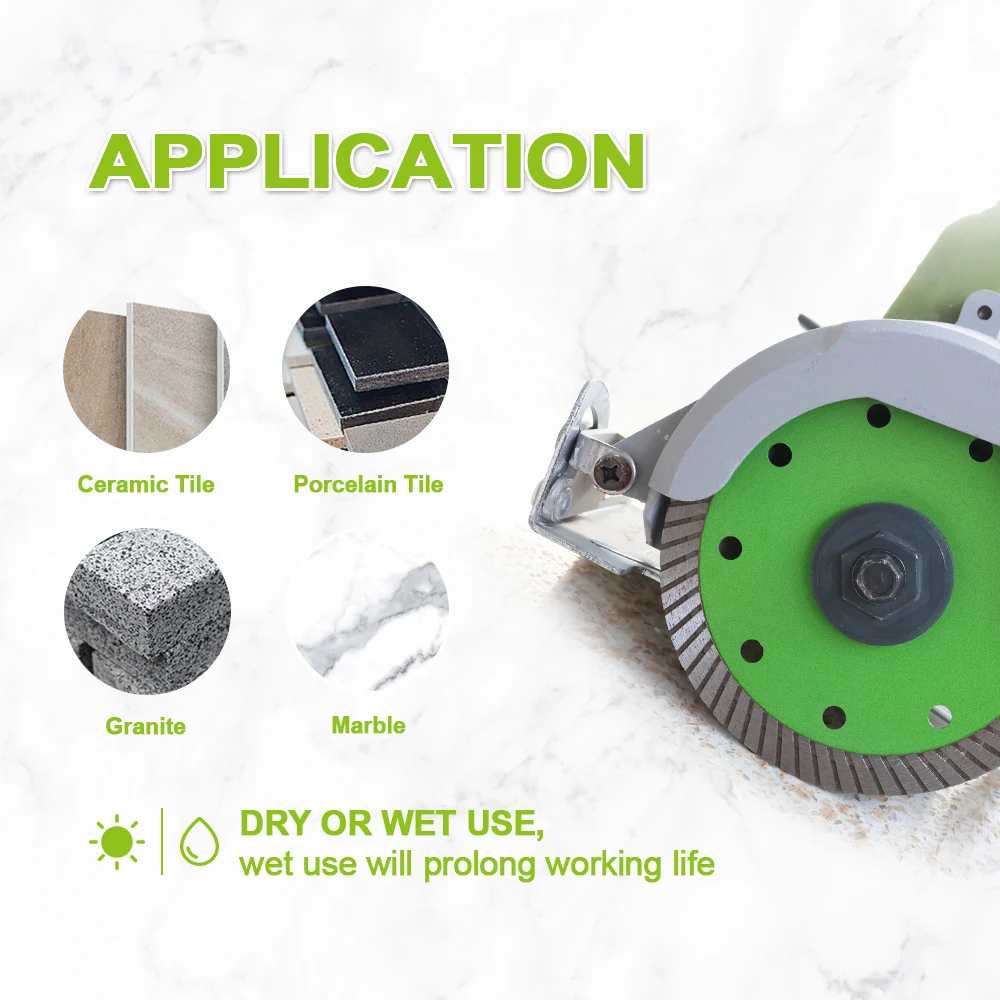 FACHLICH 1/2/5pcs 4/4.5/5inch Super-Thin Turbo Cutting Saw Blades Ceramic Tile Granite Marble Cutting Disc 105/115/125mm