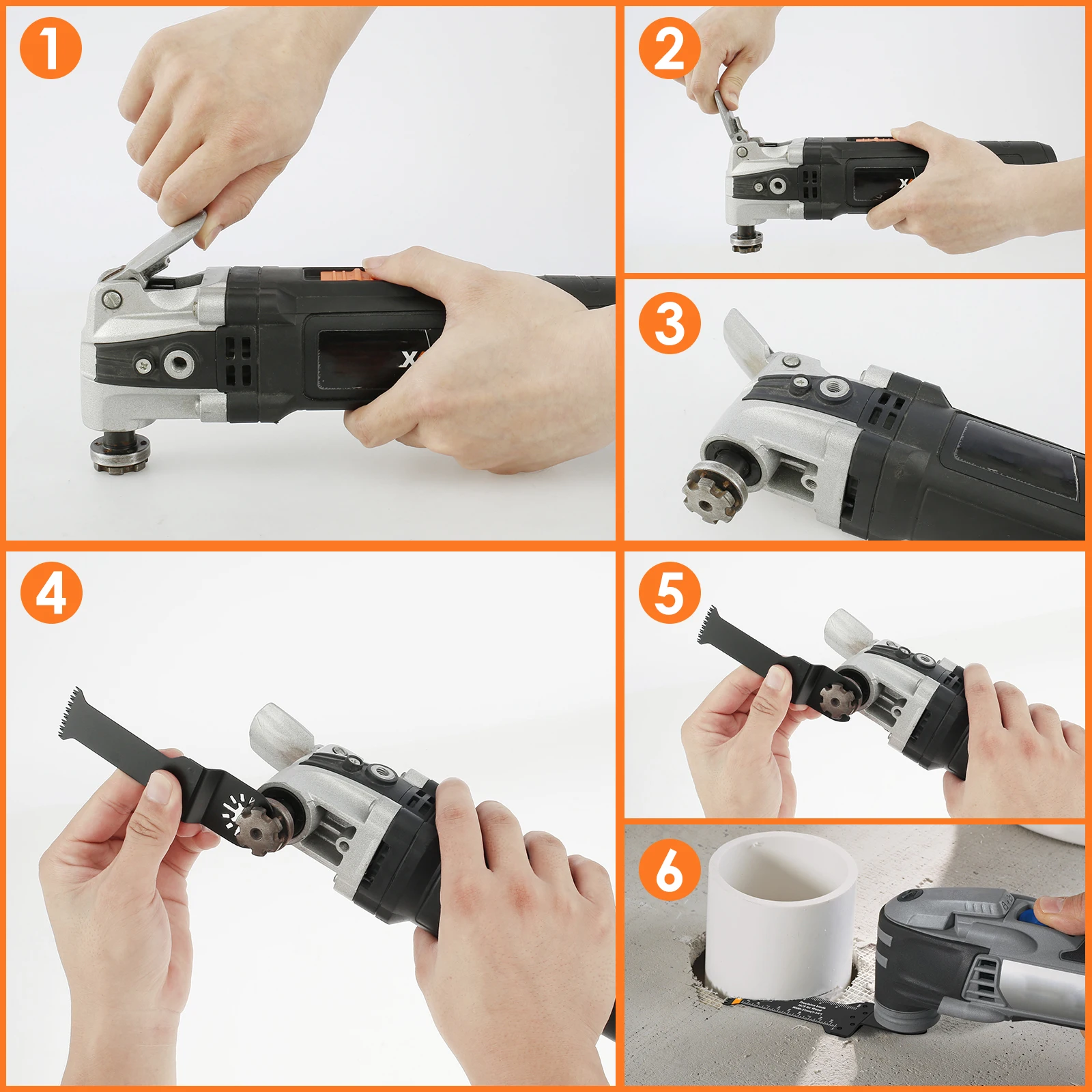 8/10Pcs Japanese Oscillating Saw Blades HighCarbon teel Bi-Metal Curved edge Multitool Blades Sharp Wear Resistant Cutter Blade