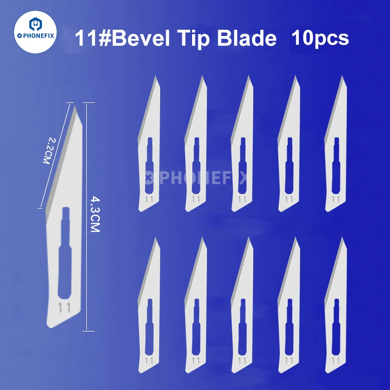 10pcs Carbon Steel Carving Scalpel Knife 10# 21# 23# 24# 25# Surgical Blades DIY Cutting Motherboard BGA Repair Surgical Knife