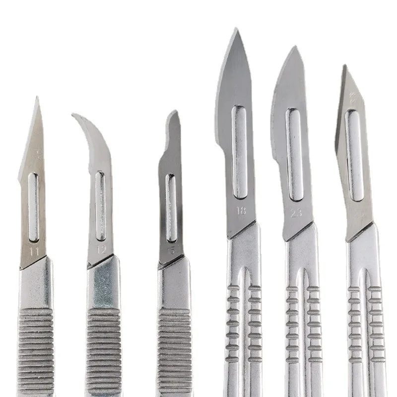 10pcs Carbon Steel Carving Scalpel Knife 10# 21# 23# 24# 25# Surgical Blades DIY Cutting Motherboard BGA Repair Surgical Knife