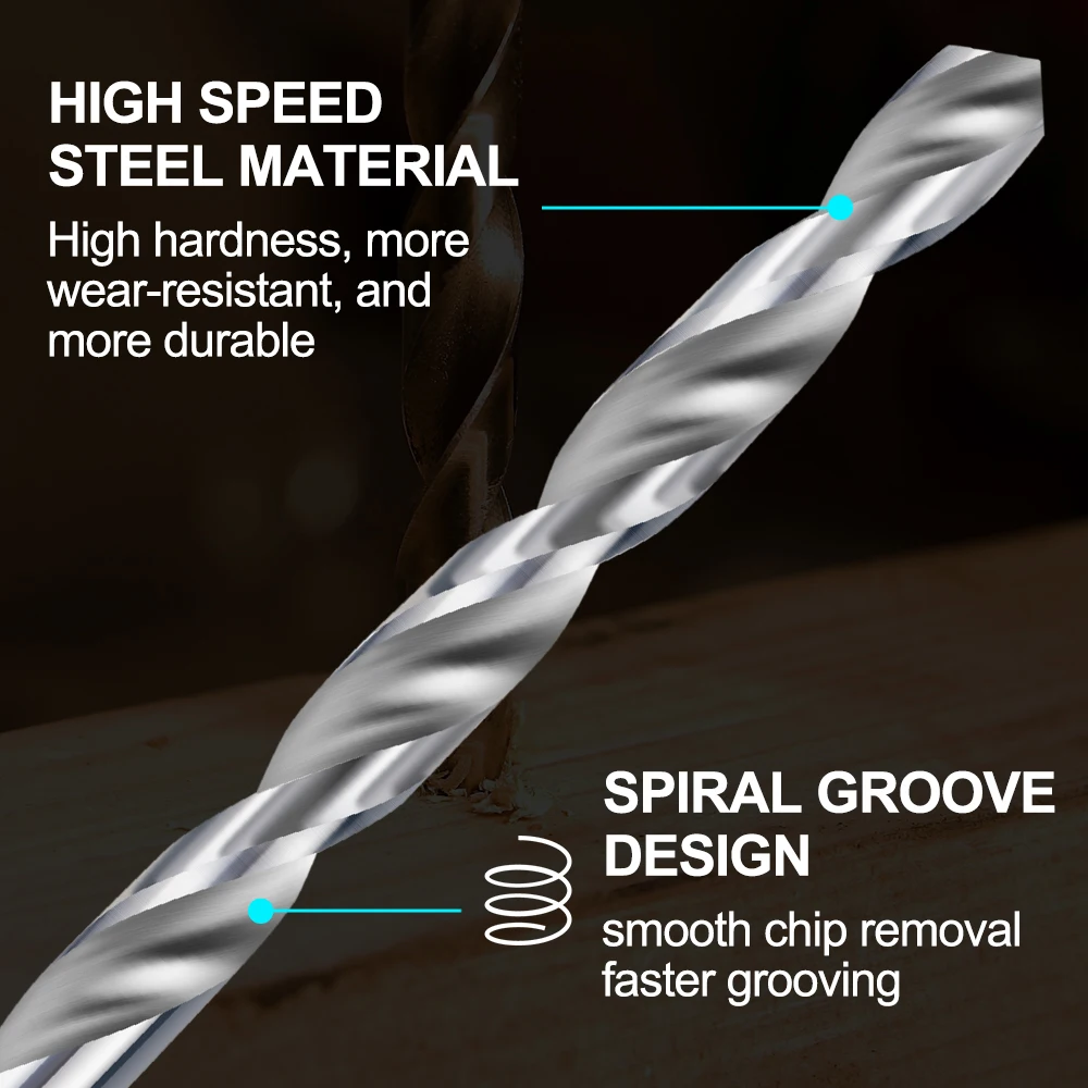 CMCP Mini HSS Spiral Drill Bits Set 0.3mm-1.6mm for Jewellery Watch Repair Model Making Craft Work Mini Drill Bit