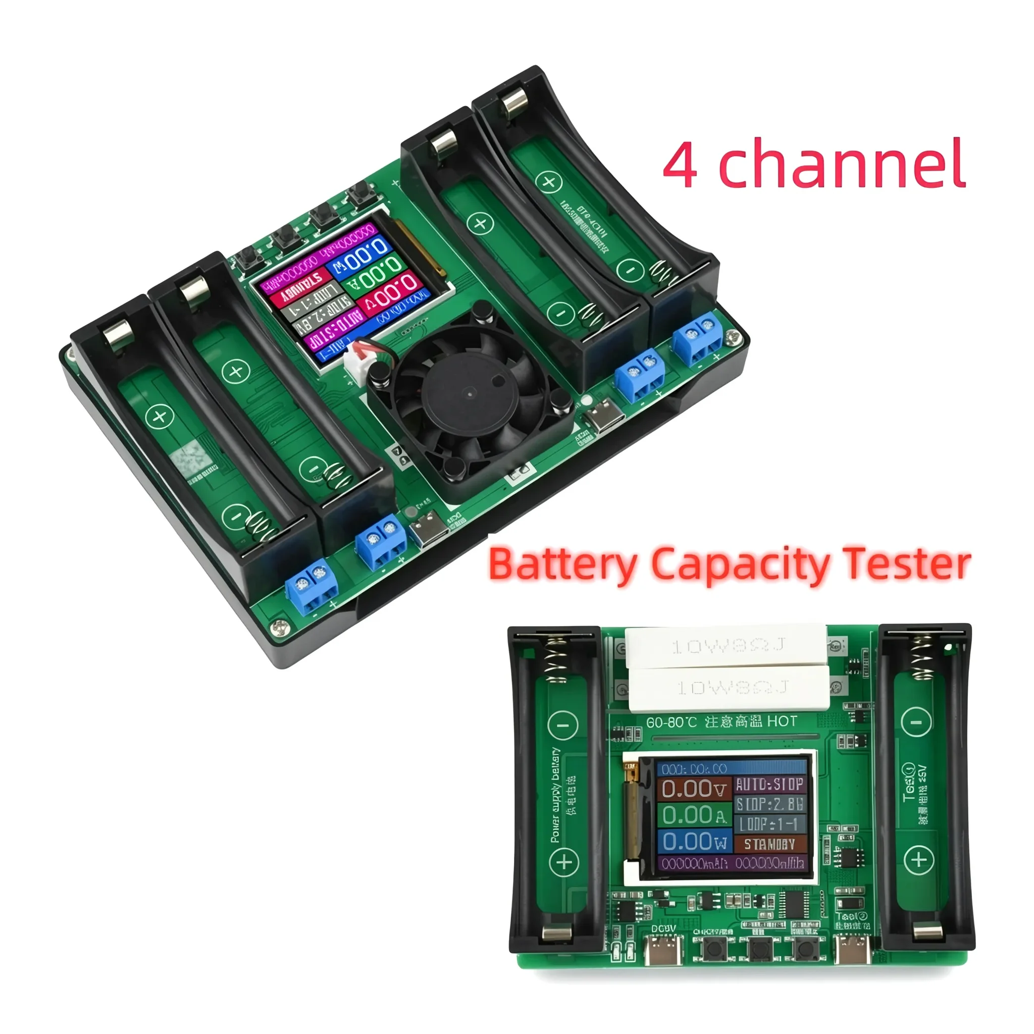 18650 Lithium Battery Capacity Tester Module MAh MWh Digital Battery Power Detector Module 18650 Battery Tester Type-C
