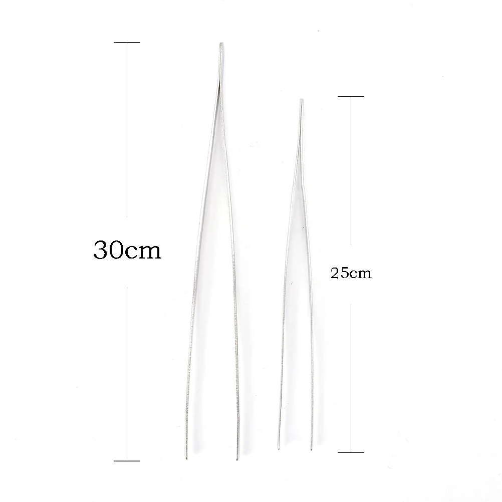 1PCS 25/30cm Straight Toothed Tweezers Barbecue Stainless Steel Long Food Tongs Home Medical Tweezers Garden Kitchen BBQ Tool