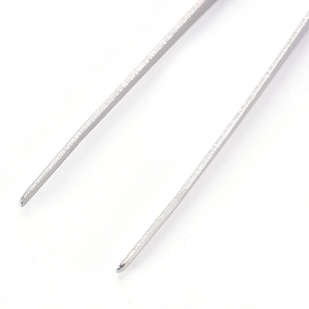 1PCS 25/30cm Straight Toothed Tweezers Barbecue Stainless Steel Long Food Tongs Home Medical Tweezers Garden Kitchen BBQ Tool