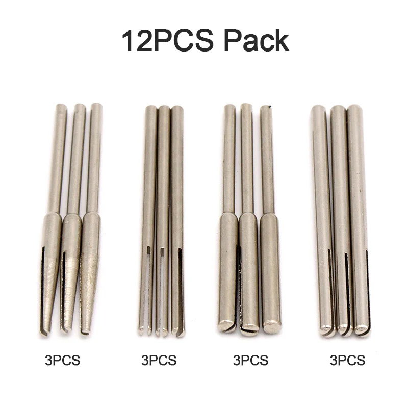 10/12pcs Sandpaper Clamp 2.35/3.0mm Fixing Rod Split Mandrels Long Abrasive Holder Clip For Electric Grinder Accessories