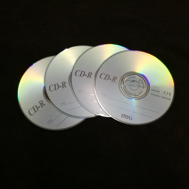 1/2/4PCS Deli 3725 CD-R Blank Discs Recordable Compact Disc 700MB/80min/52x CD-R BLANK Discs Single Piece