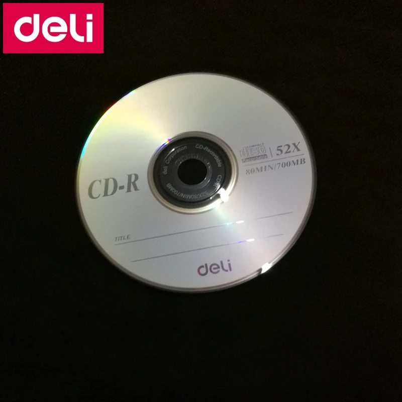 1/2/4PCS Deli 3725 CD-R Blank Discs Recordable Compact Disc 700MB/80min/52x CD-R BLANK Discs Single Piece
