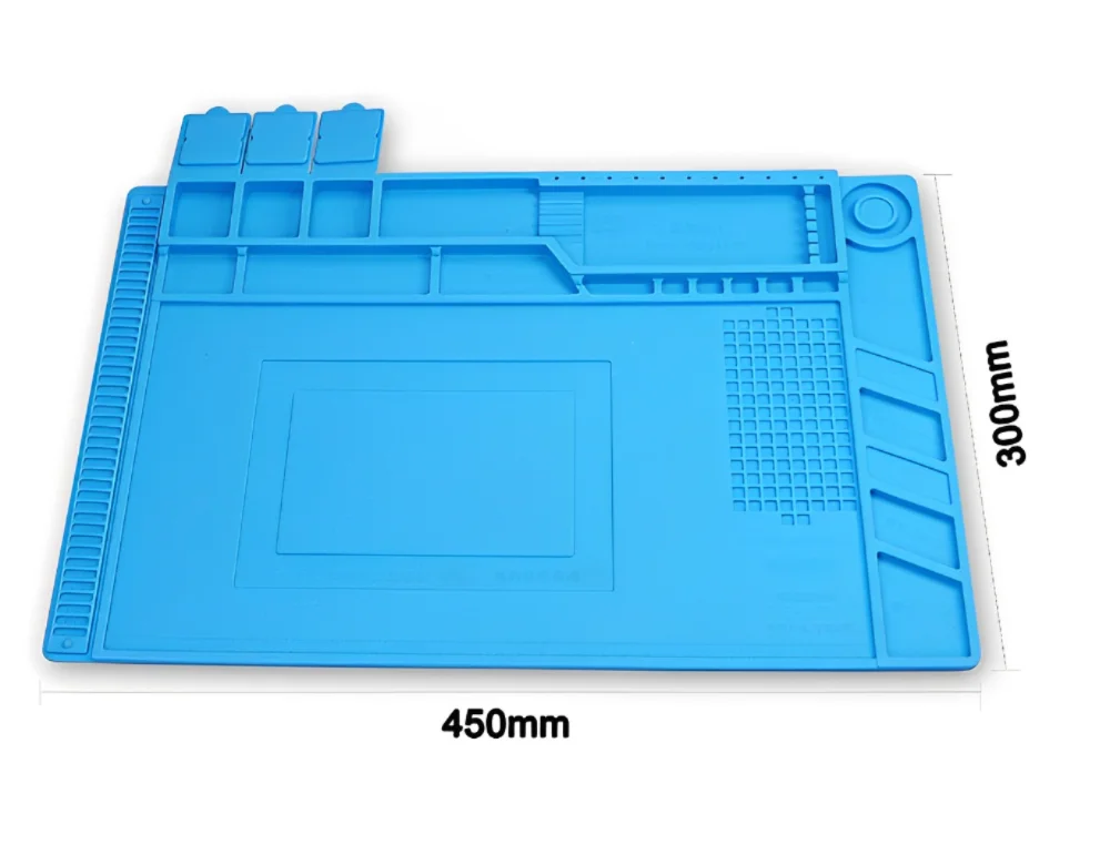 Silicone Soldering Mat ESD Antistatic Heat Insulation Motherboard Electronics Phone Repair Maintenance Working Platform Pad