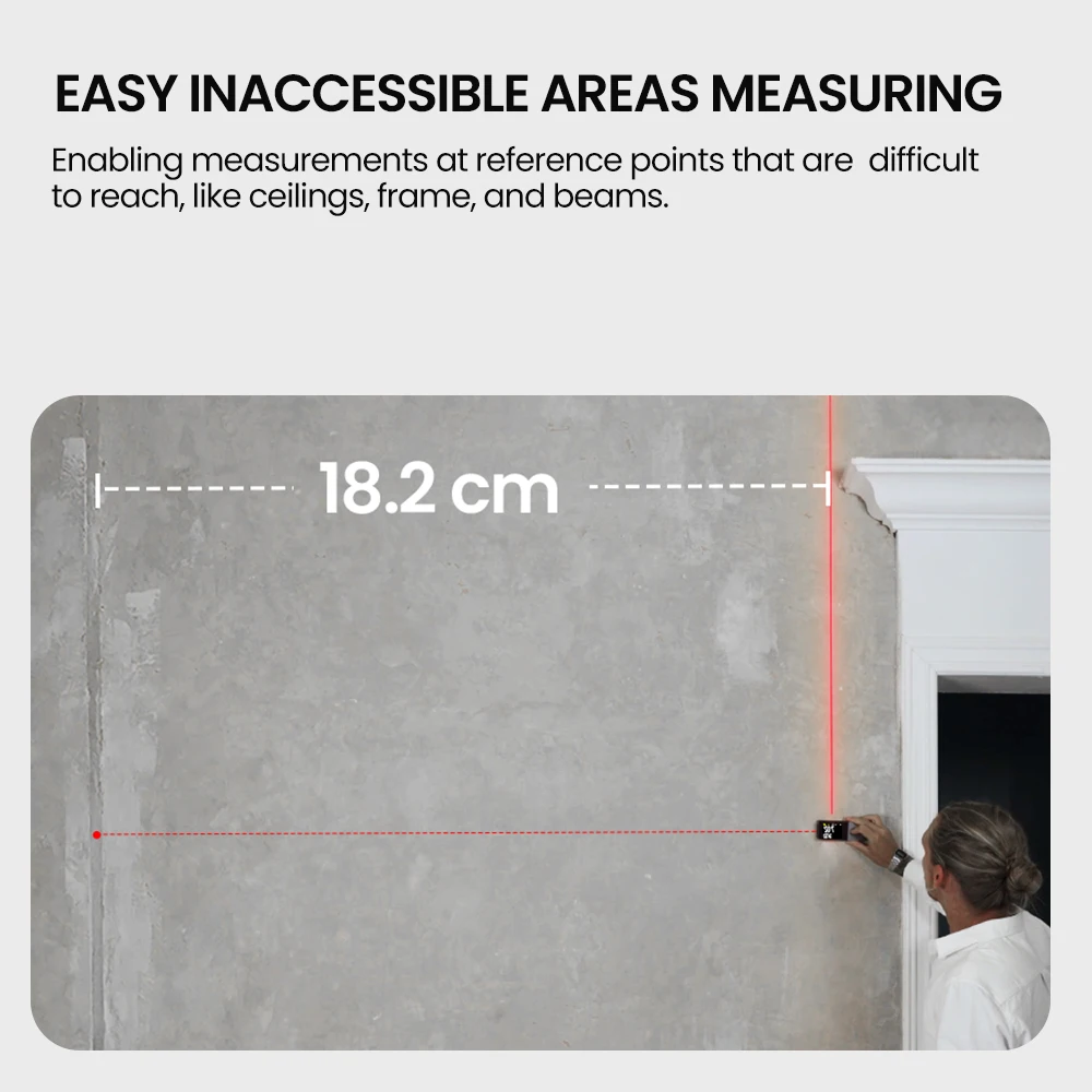 MiLESEEY D9 Laser Distance Meter, Bluetooth Laser Tape Measure, 100M Laser Measure with Visual Aligning, Easily Draw CAD