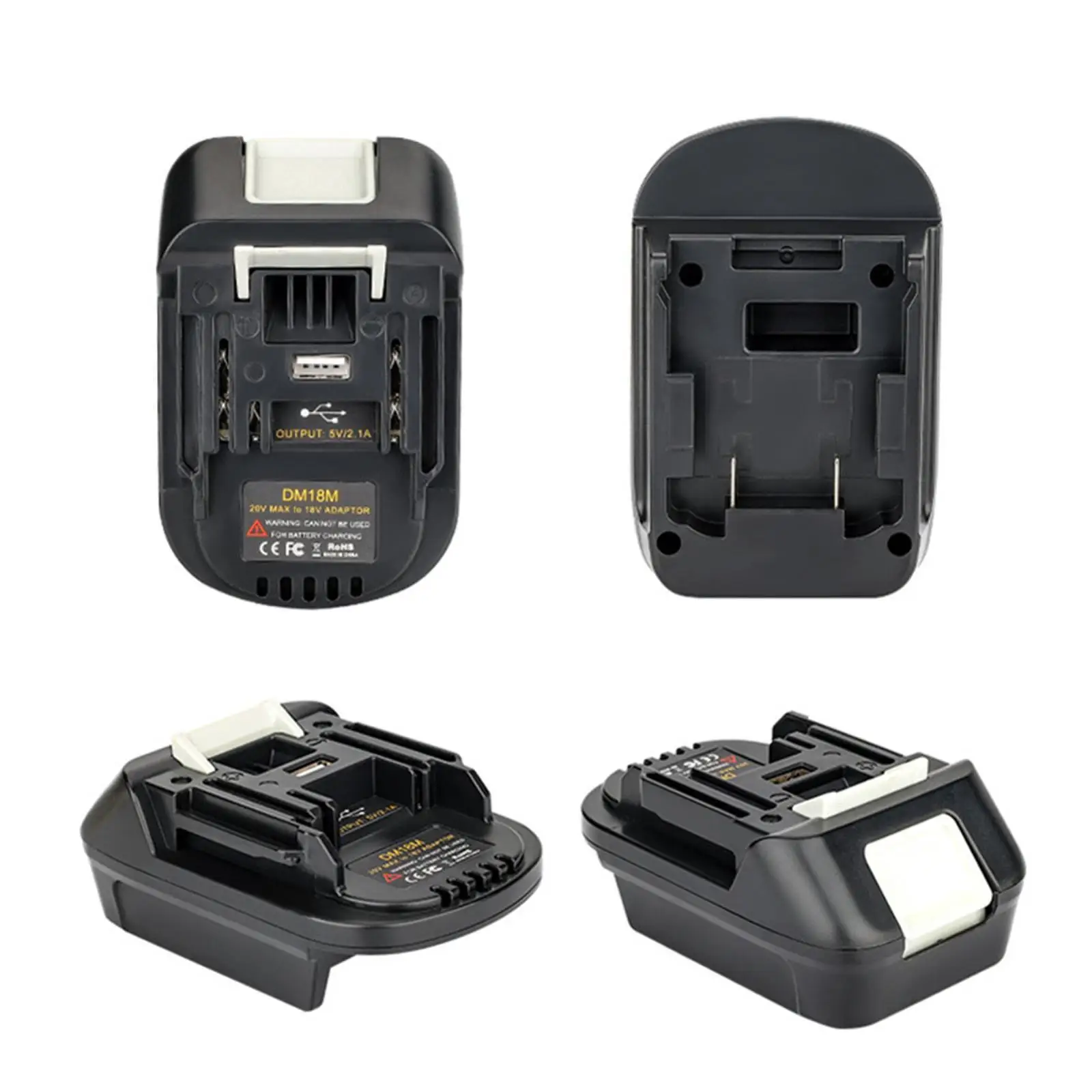 DM18M Battery Adapter for Makita 18V Tools Convert for Dewalt 20V Battery & Milwaukee M18 18V Battery to Makita 18V Battery
