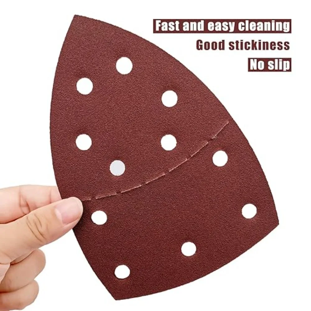 Wholesale 160-1Pcs 11Holes Mouse 40-2000 Grits Sander Sandpaper Triangule Sand Paper Abrasive Triangle Sanding Disc Detail