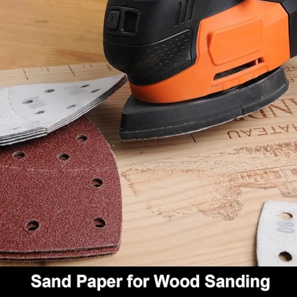 Wholesale 160-1Pcs 11Holes Mouse 40-2000 Grits Sander Sandpaper Triangule Sand Paper Abrasive Triangle Sanding Disc Detail