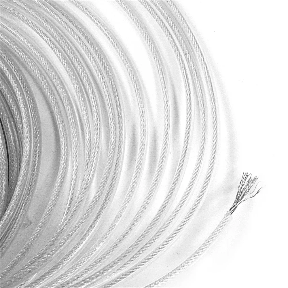 2.0/2.4/2.7/3.0/4.0mm*15m Steel Wire Nylon Grass Trimmer Line Round Brushcutter Trimmer Rope Brush Cutter Wires Rope Accessories
