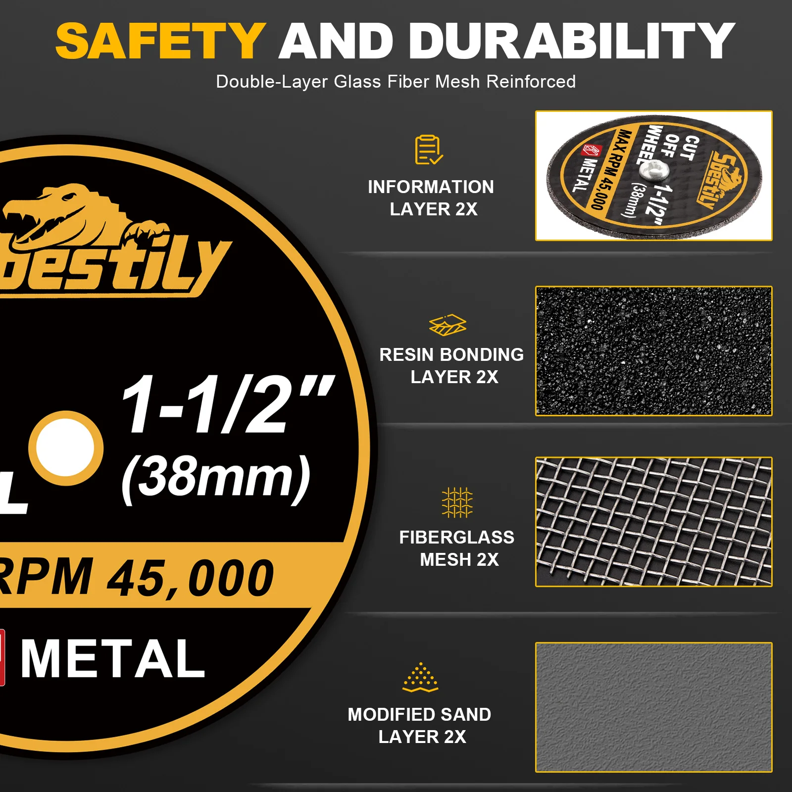 18/52pcs 1-1/2" Mini Cut Off Wheels Fiberglass Reinforced Cutting Disc Accessories With Mandrels Abrasive Tools For Rotary Tool