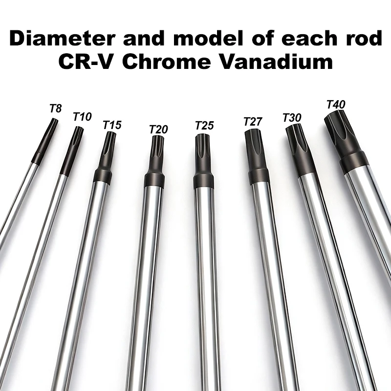 1pcs Magnetic Torx Screwdriver Precision T8 T10 T15 T20 T25 T27 T30 T40 Torx Security Controller Repair Hand Tool Kit
