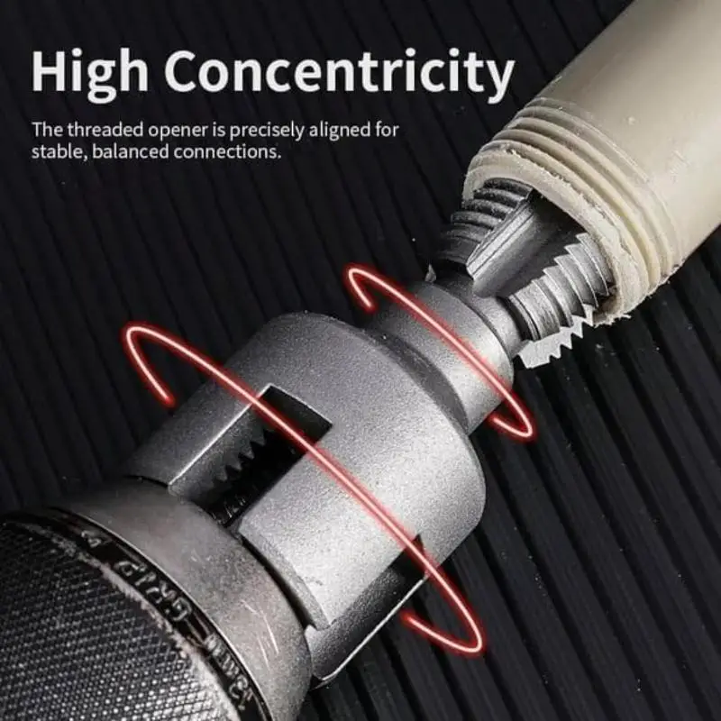 Pipe Thread Cutting Tool Integrated Internal & External Pipe Threading Tool Electric Drill Compatible PVC Pipe Threader Kit