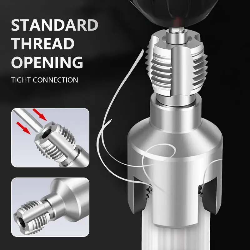 Pipe Thread Cutting Tool Integrated Internal & External Pipe Threading Tool Electric Drill Compatible PVC Pipe Threader Kit