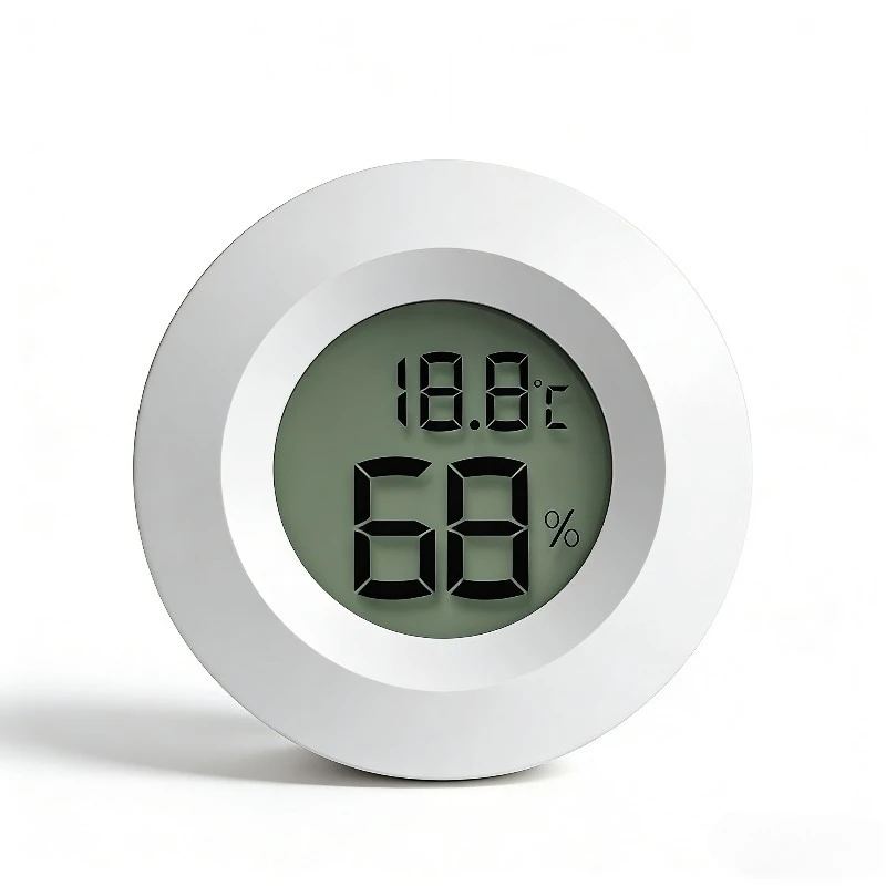 NEW Mini Hygrometer Thermometer Fahrenheit or Celsius Meter Digital LCD Monitor Indoor Room Round Humidity Temperature Gauge