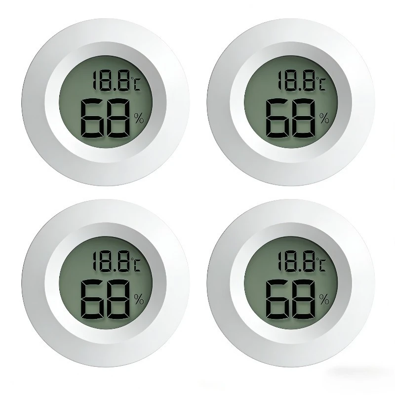 NEW Mini Hygrometer Thermometer Fahrenheit or Celsius Meter Digital LCD Monitor Indoor Room Round Humidity Temperature Gauge