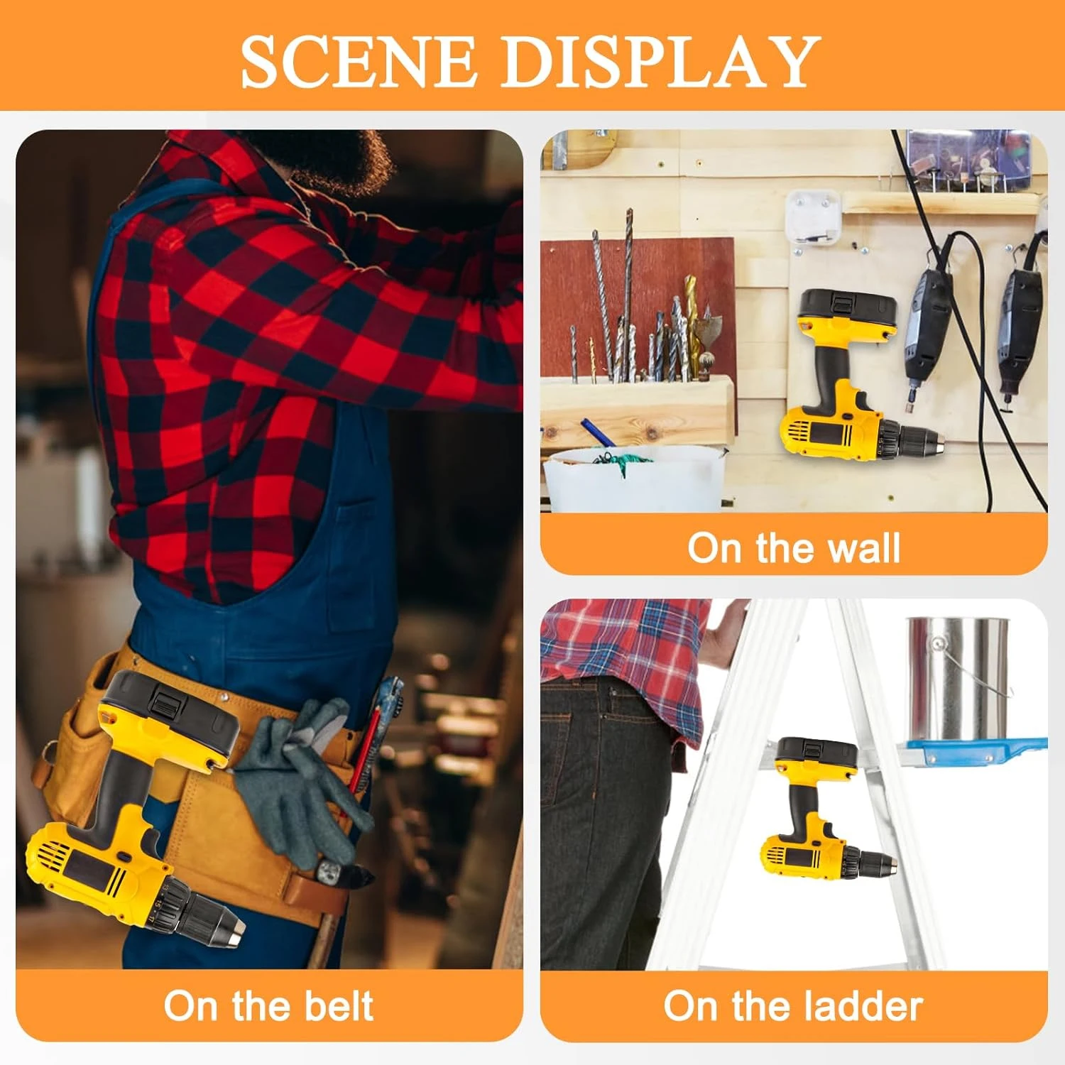 2PCS Electric Drill Belt Clip Hooks For DeWalt 20V Drill Driver N268241 N169778 DCD980 Hammer Impact Wrench Accessories
