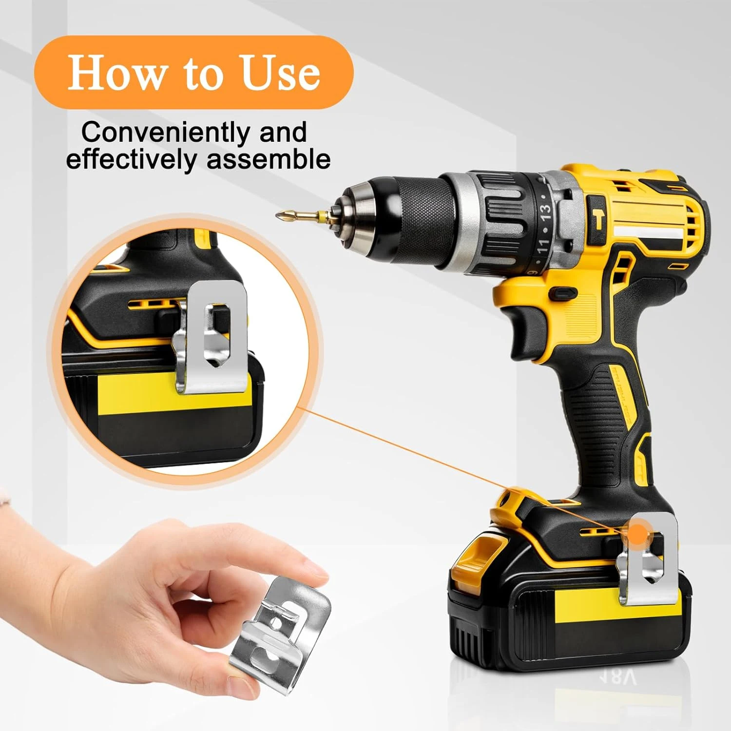 2PCS Electric Drill Belt Clip Hooks For DeWalt 20V Drill Driver N268241 N169778 DCD980 Hammer Impact Wrench Accessories