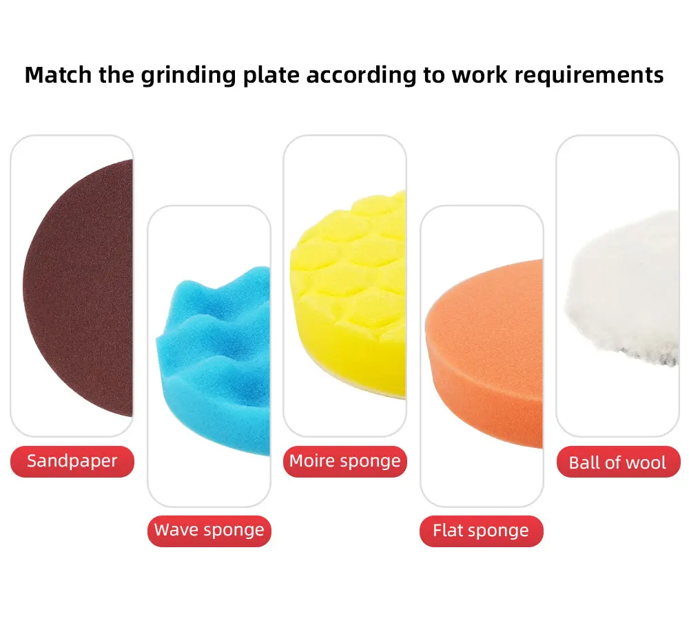 HIFESON 5/6 inch Pneumatic Air Orbital Sander 125/150mm Air Sanding Machine Polisher Air Tool Car Woodworking Metal Polishing