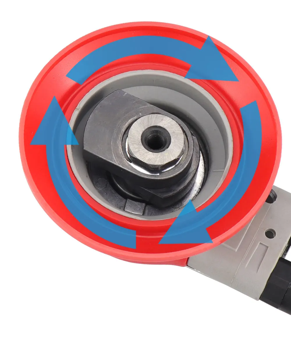 HIFESON 5/6 inch Pneumatic Air Orbital Sander 125/150mm Air Sanding Machine Polisher Air Tool Car Woodworking Metal Polishing