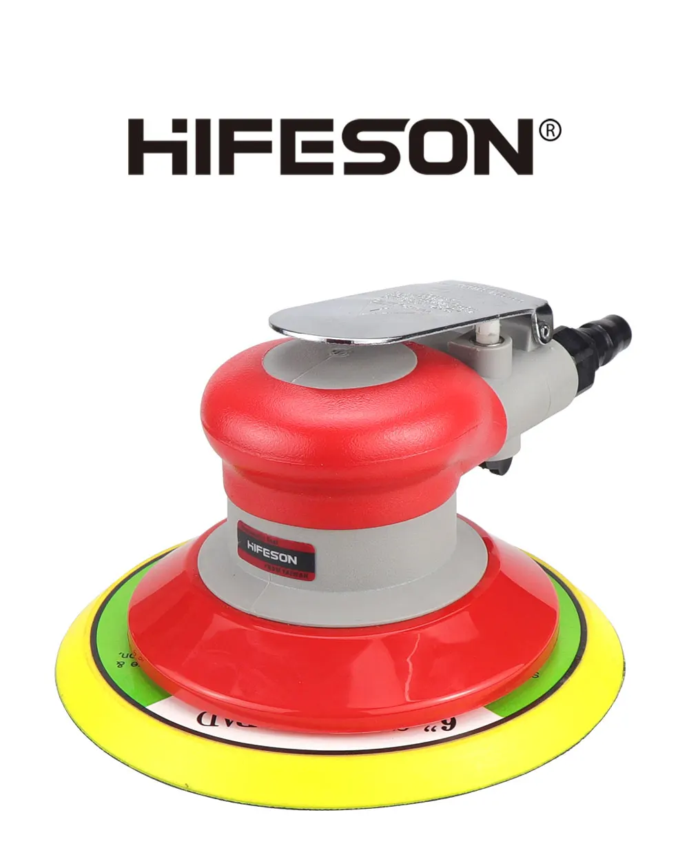 HIFESON 5/6 inch Pneumatic Air Orbital Sander 125/150mm Air Sanding Machine Polisher Air Tool Car Woodworking Metal Polishing