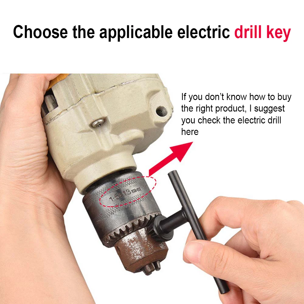 Electric Hand Drill Chuck Wrench Tool 0.3-4mm 0.6-6mm 1.5-10mm 1.5-13mm 3-16mm 5-20mm Drill Chuck Keys Lathe Accessories