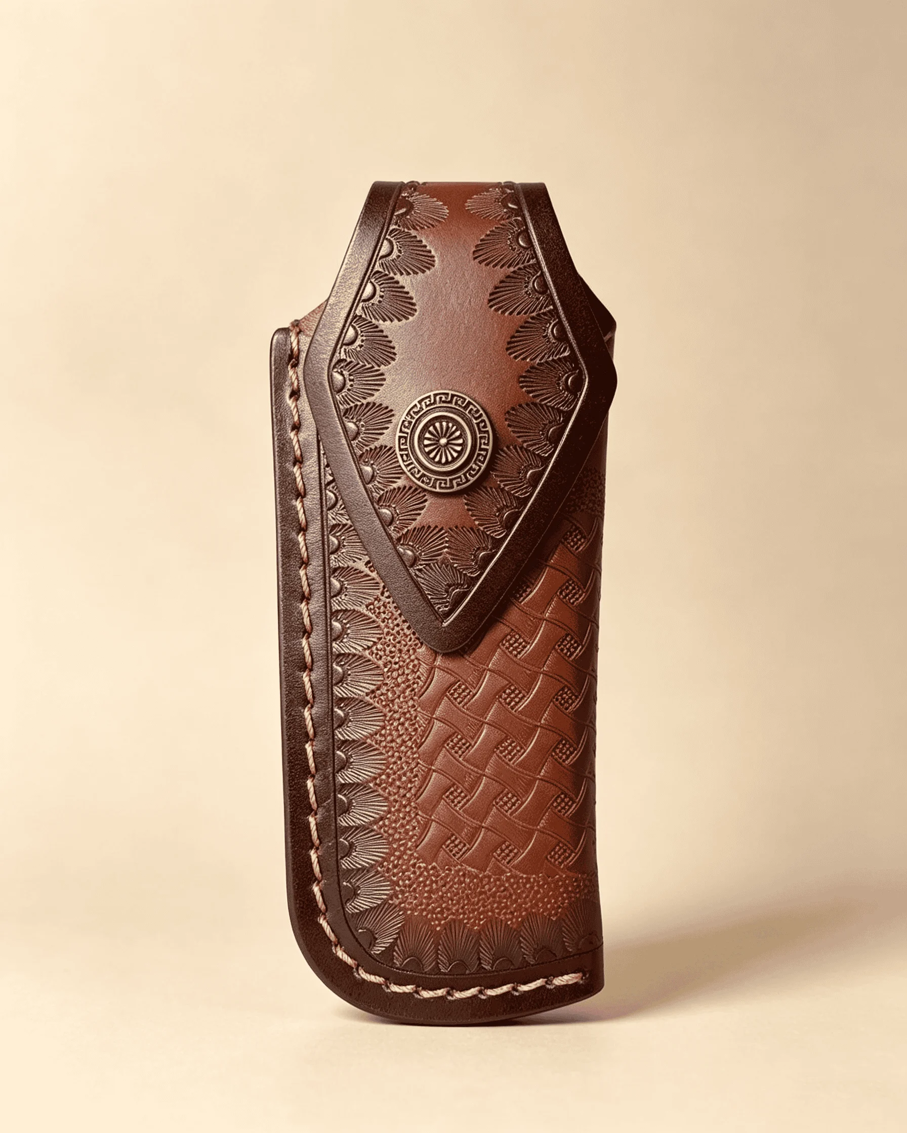 Exquisite Single-Edged Knife Sheath, Leather Folding Knife Sheath, Outdoor Knife Sheath, Multi-Purpose Knife Sheath