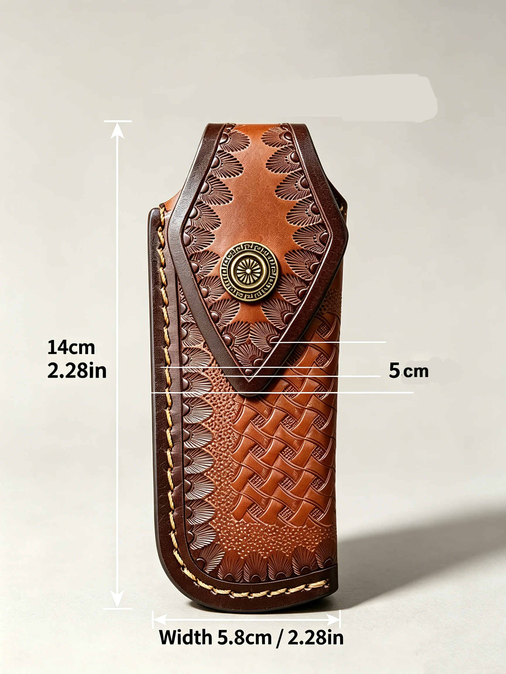 Exquisite Single-Edged Knife Sheath, Leather Folding Knife Sheath, Outdoor Knife Sheath, Multi-Purpose Knife Sheath