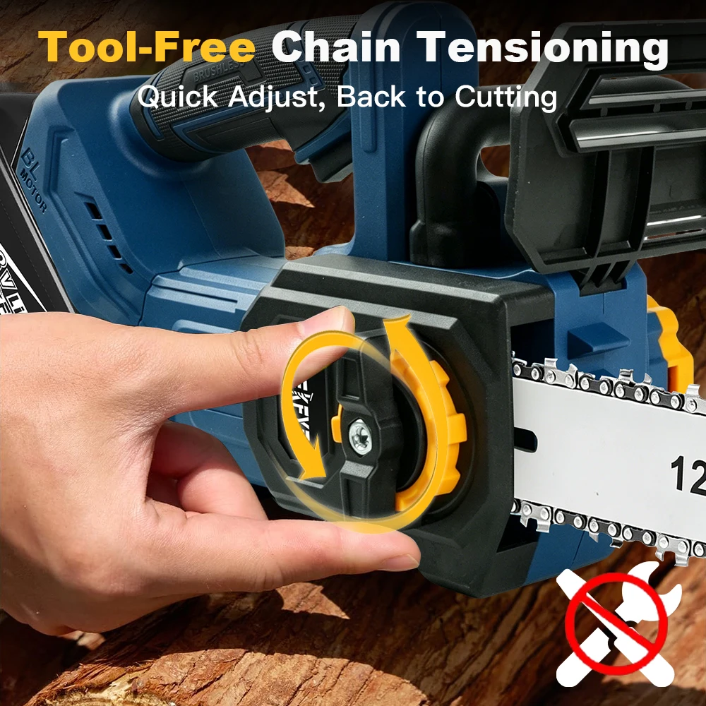 12 Inch Brushless Electric Saw Cordless Electric Chainsaw Woodworking Garden Pruning Saw Tools For Makita 18V Battery Pins