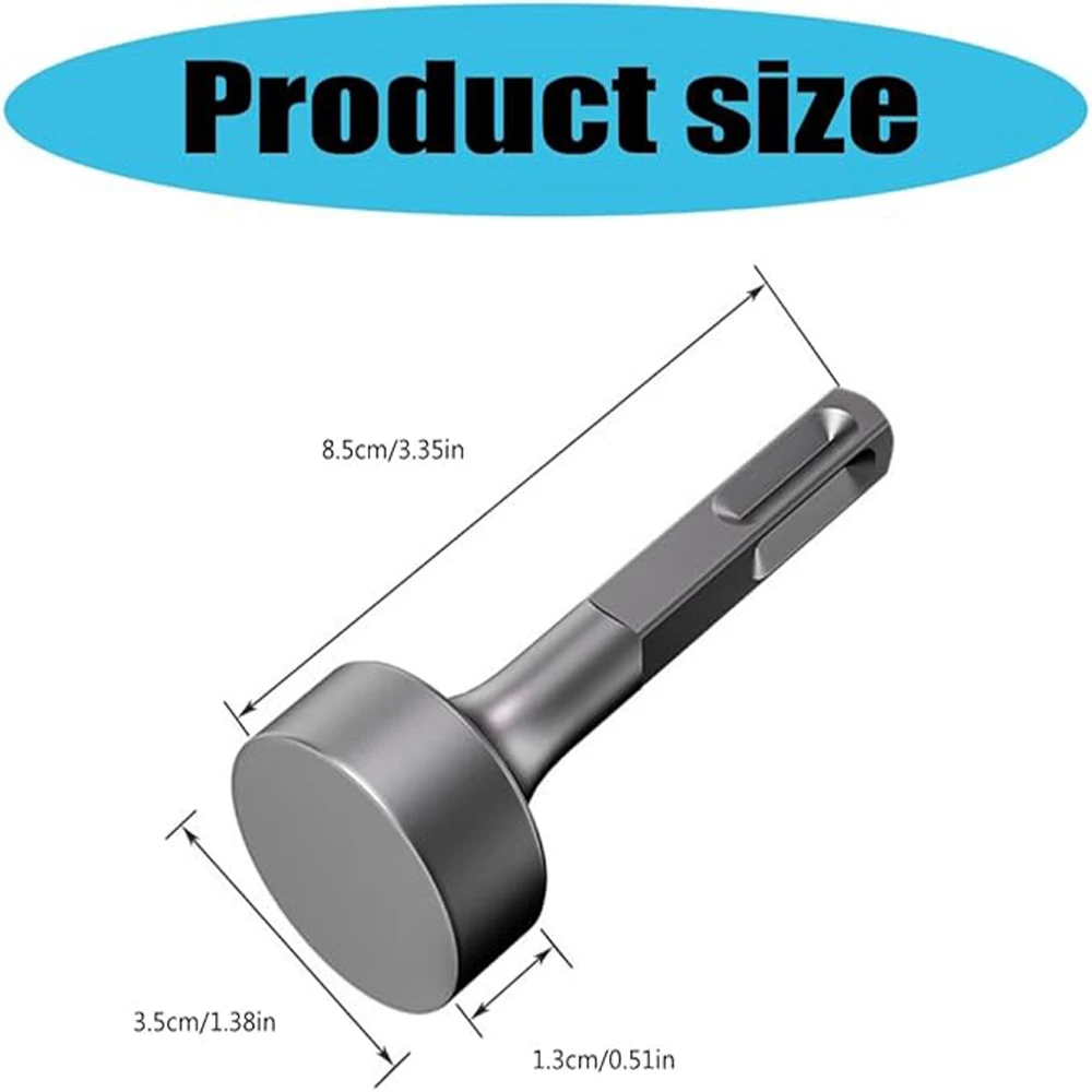 85mm Heavy Duty - Forged Steel Drill Bit Hammer Attachment Ground Rod Driver For Grounding Rods Fence Installation Wear Bits