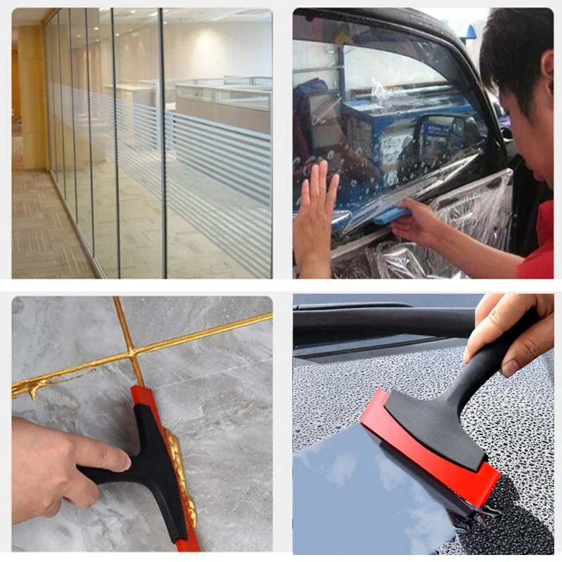Rubber Squeegee Tile Gap Filling Cleaning Scraper Shovel Grout for Tiling Fixing Car Film Glass Snow Ice Trowel Remover