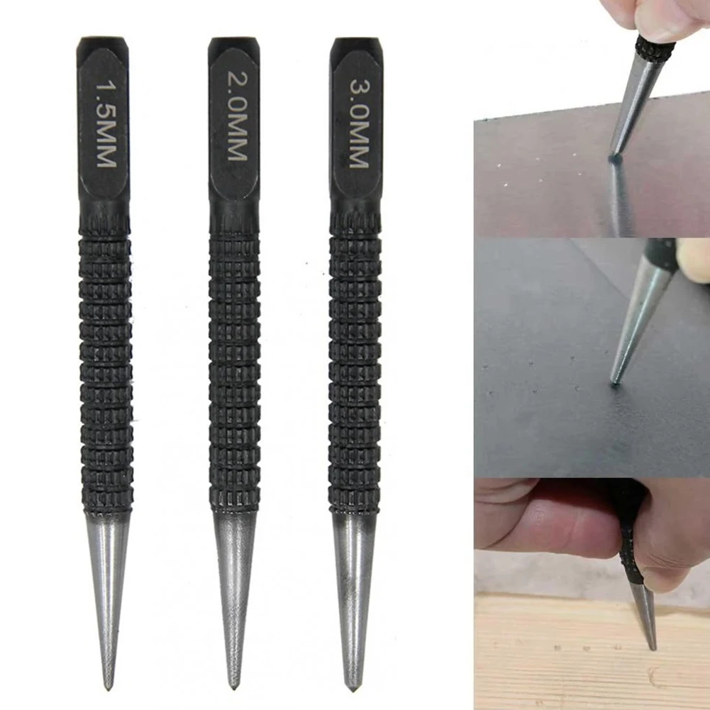 Alloy Steel Center Punch Steel Scriber Marke Metal Wood Marking Drilling Tool Carving Scribing Marker Tools 1.5/2/3mm