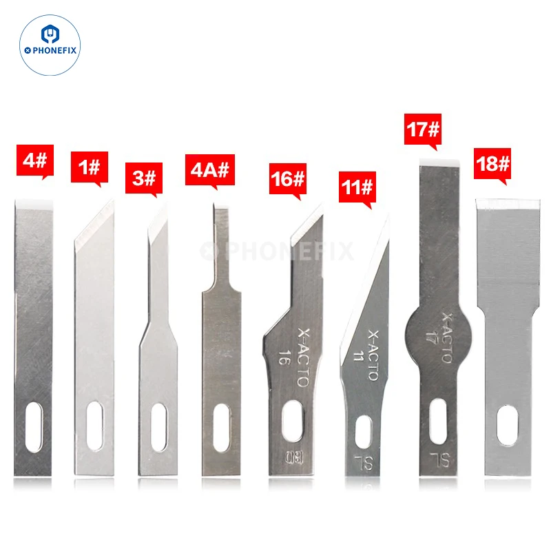 10pcs Wood Paper Cutter Pen Knife Carving Knife IC Chips Remover for Phone Motherboard Repair Pry Opening Thin Blades Set