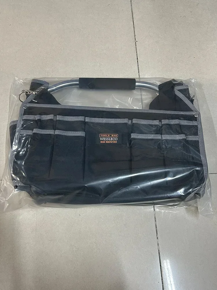 1680D Oxford Cloth Tool Bag Iron Tube Multifunctional Electrician Tools Storage Large Capacity Woodworking Handbag Toolbag