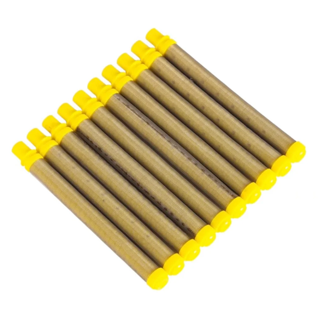 Airless Paint Sprayer Gun Filters for Wagner Filter Replacement (10 PCS, 100 Mesh, Yellow)