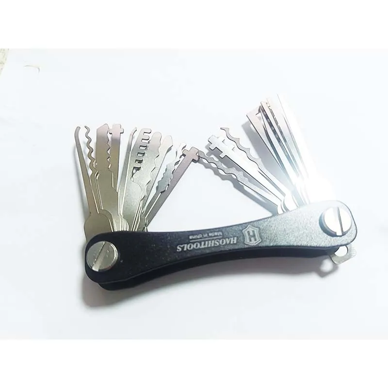 20PCS Stainless Steel Haoshi Tools 20 In 1 Keychain Key Repair Tool Practice Locksmith Tools