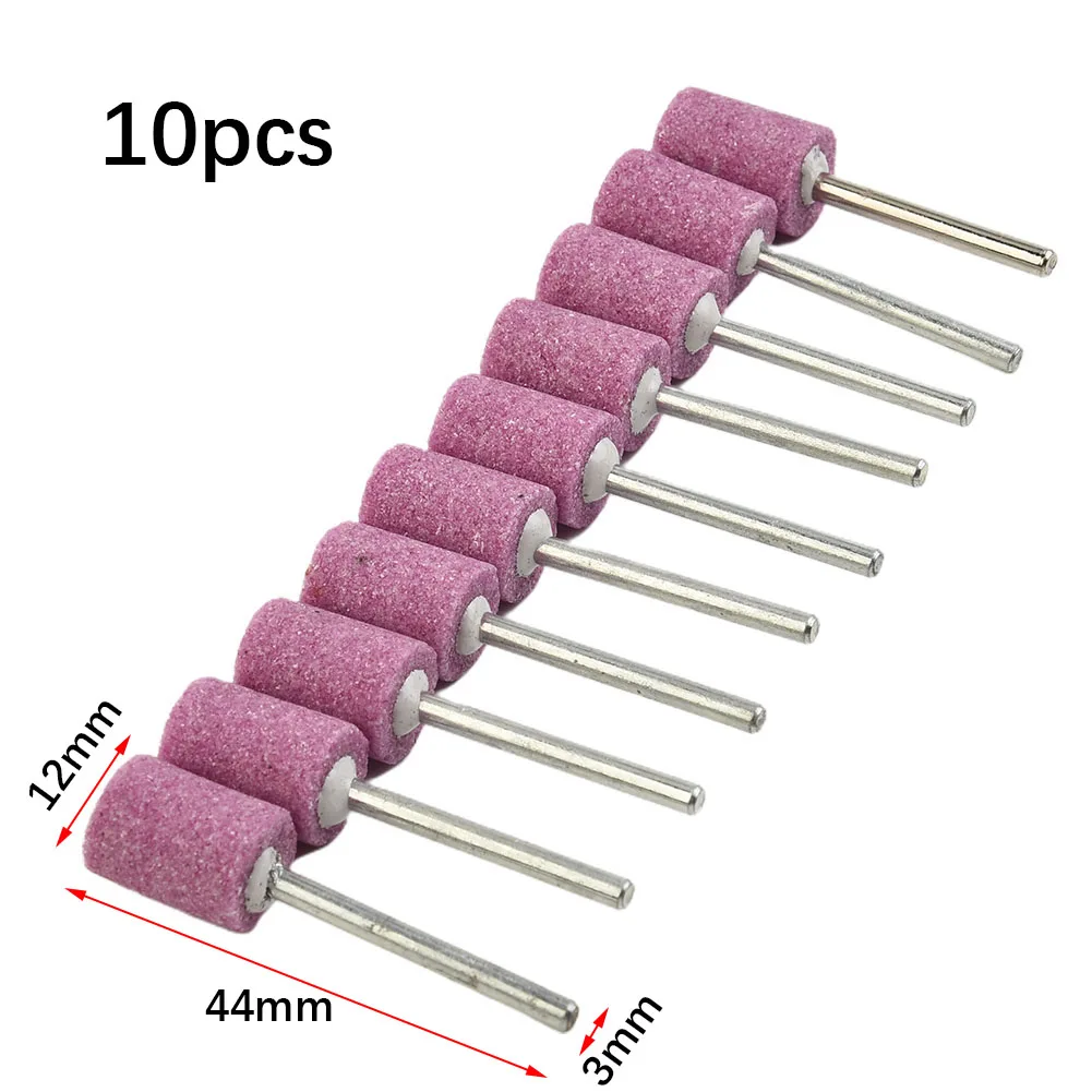 10Pcs Mounted Grinding Stone Head Set 12mm Abrasive Polishing Wheel Bits Shank For Dremel Grinder Drill Power Tool Accessory