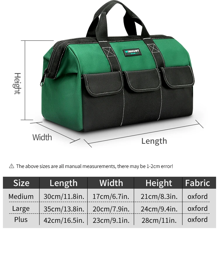 WINHUNT Large Capacity Wear-resistant Tool Bag: Keep Your Tools Organized And Portable!