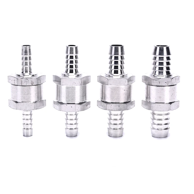 One Way 6/8/10/12mm 4 Size Aluminium Alloy Fuel Non Return Check Valve One Way Fit Carburettor