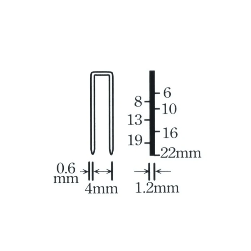 3610Pcs 410J 413J 416J 419J 422J Staple Framing Tacker U Shaped Nail For Electric Stapler Gun Furniture Cabinet Woodworking