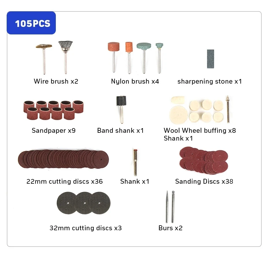 Wood Metal Engraving Power Sanding Engraving Accessories Dremel Sanding Tools Power Rotary Tool Accessories for Dremel Bits