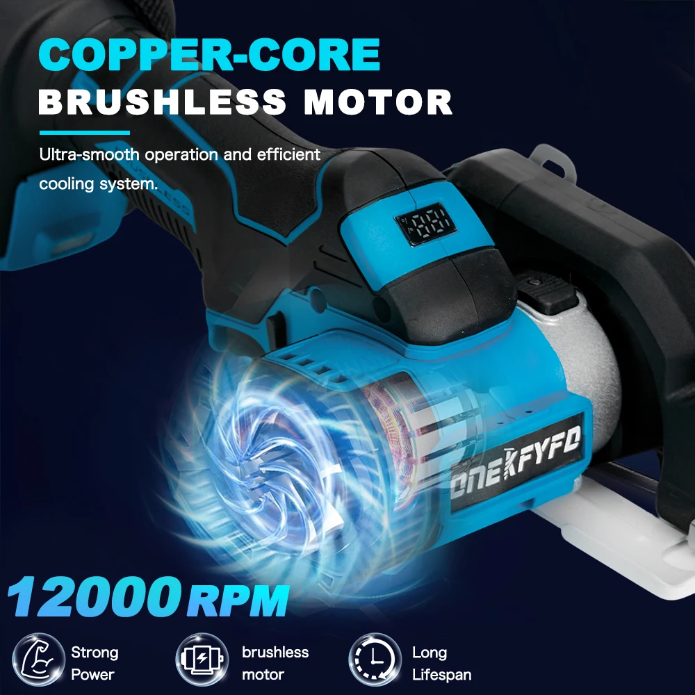 Brushless 3 Inch Wireless Electric Mini Ears 18v Angle Grinder Grinding Cutting Polishing Machine Tool for Makita 18v Battery