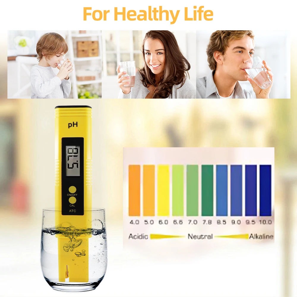 High Accuracy TDS Meter Digital Water Tester Digital 0-14 PH Meter Tester 0-9990ppm TDS&EC LCD Water Purity PPM Aquarium Filter