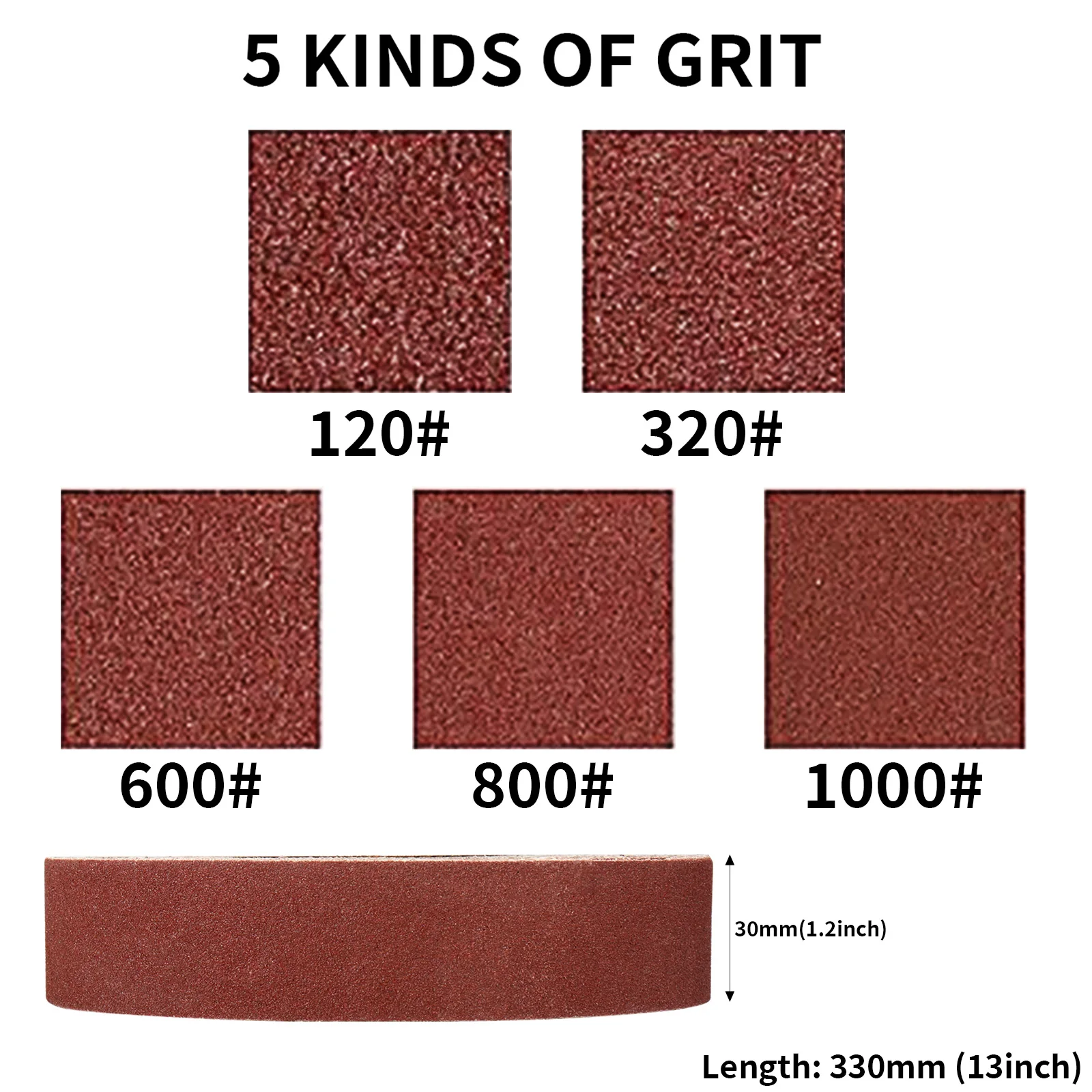 10pcs 30x330mmSanding Belts Belt Sande Machine Special Abrasive for Polishing Machine Metal Woodworking Blade Grinding