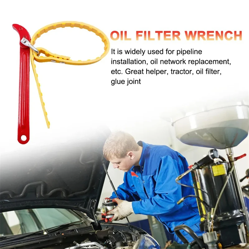 Adjustable Wrench Oil Filter Puller Multipurpose Belt Spanner Chain Jar Lids Cartridge Opener Oil Filters Car Repair Hand Tools