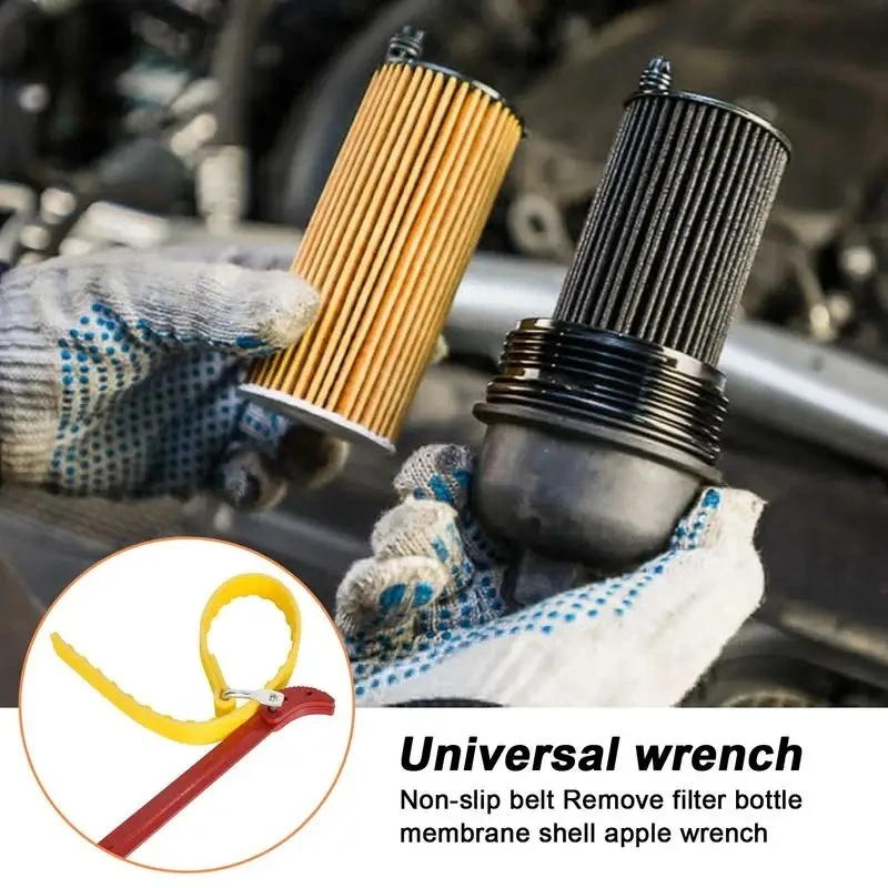 Adjustable Wrench Oil Filter Puller Multipurpose Belt Spanner Chain Jar Lids Cartridge Opener Oil Filters Car Repair Hand Tools